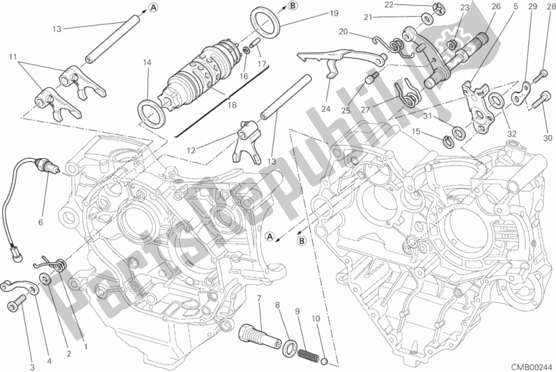 Todas las partes para Mecanismo De Cambio De Marcha de Ducati Multistrada 1200 S Touring USA 2011